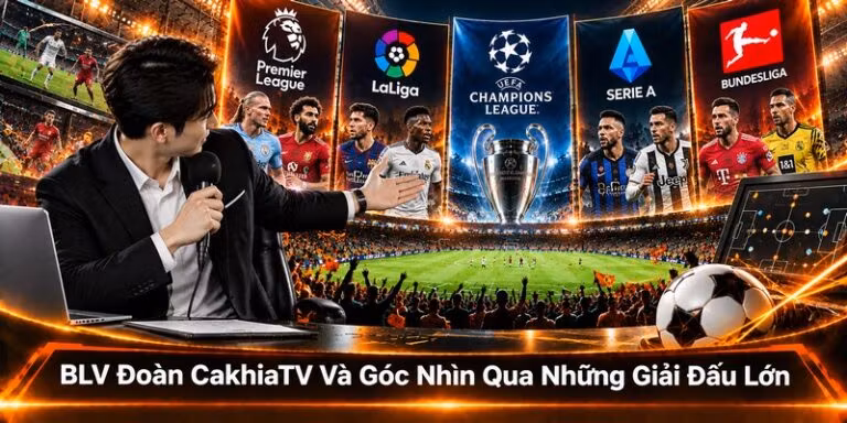 BLV Đoàn CakhiaTV Và Góc Nhìn Qua Những Giải Đấu Lớn